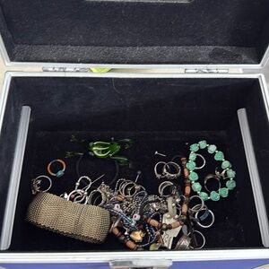 Vintage 90’s Jewelry Box with vintage jewelry included.